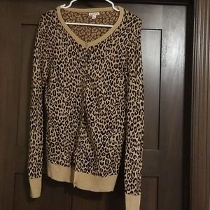 Merona Cheetah Print Cardigan